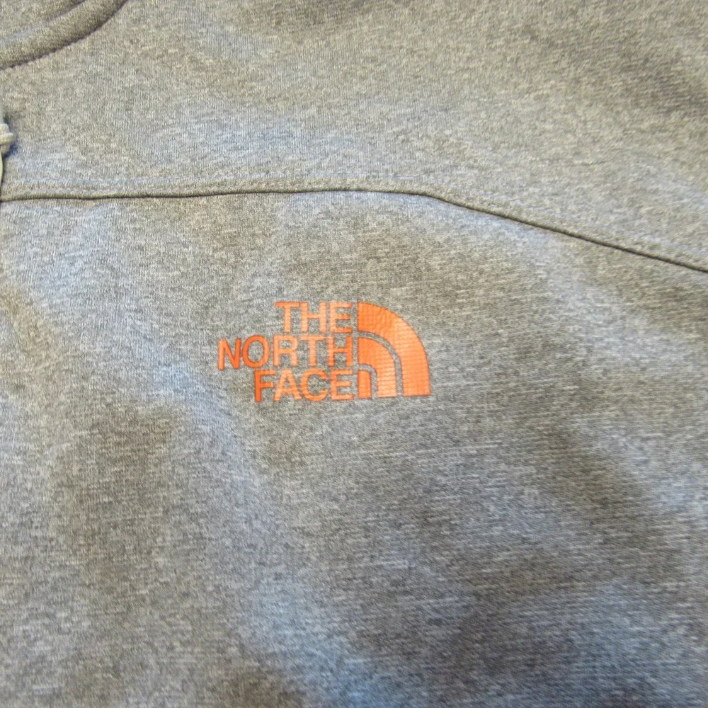 The North Face Full Zip Hoodie Mens XXL Gray Orange Logo Activewear
